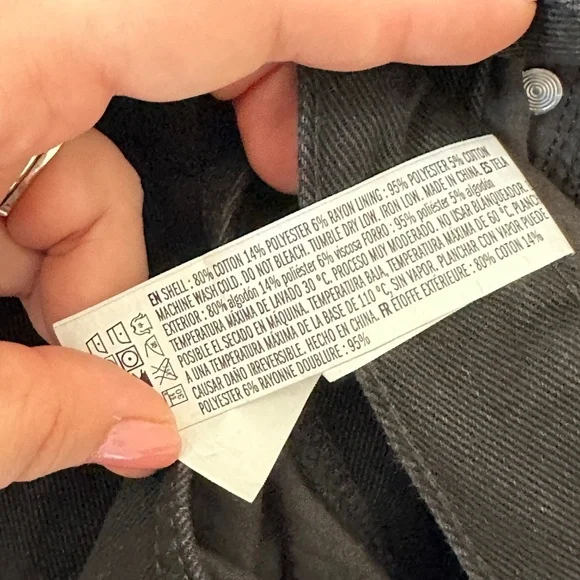 Grey Lab Los Angeles Anthropologie Asymmetrical Black Jeans New with Tags 32 - Picture 6 of 9